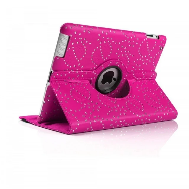 SAMSUNG TAB A T550 9.7 INCH GLITTER ROTATING CASE PINK